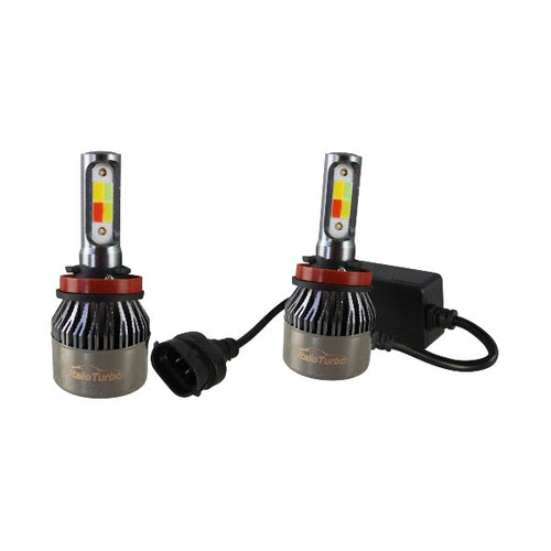 FOCO LED H11 2 CARAS 4 COLORES ÁMBAR-AZUL-BLANCO-ROJO JUEGO DE 2 PIEZAS