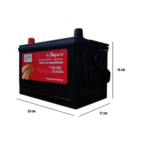 Batería 13 placas   BCI 58  550 Amp JEEP CHEROKEE 2.5 L 1987-1990