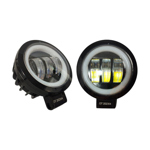 FARO UNIVERSAL REDONDO MEDIANO 3 LUPAS JUEGO DE 2 PIEZAS