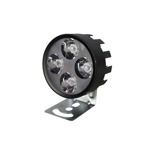 FARO UNIVERSAL REDONDO CHICO BICOLOR BASE DE ALUMINIO 4 LEDS