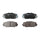 Balatas delanteras cerámica cortas TOYOTA COROLLA 1.8 L 2009-2019 FRITEC