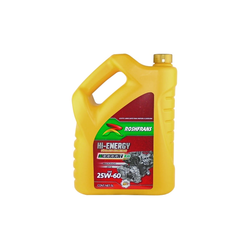 ACEITE ALTO KILOMETRAJE SAE 25W-60 GARRAFA 5 LITROS    