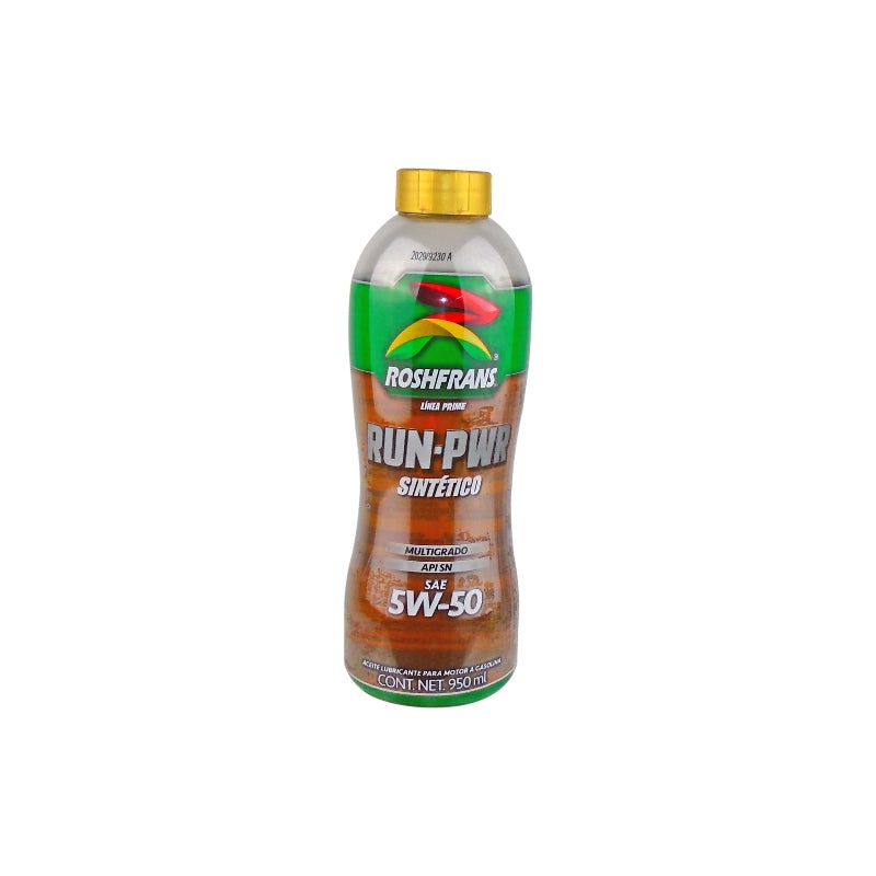 ACEITE SINTÉTICO SAE 5W-50 API SN RUN-PWR 950 ML    