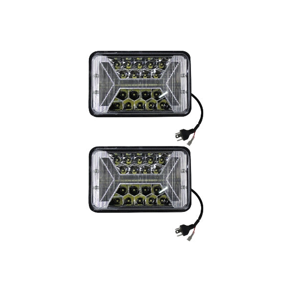 Faro universal rectangular mediano estrobo 45 LEDS juego de 2 piezas     IMPORTACIÓN