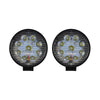 FARO UNIVERSAL REDONDO GRANDE ESTROBO 9 LEDS JUEGO DE 2 PIEZAS    