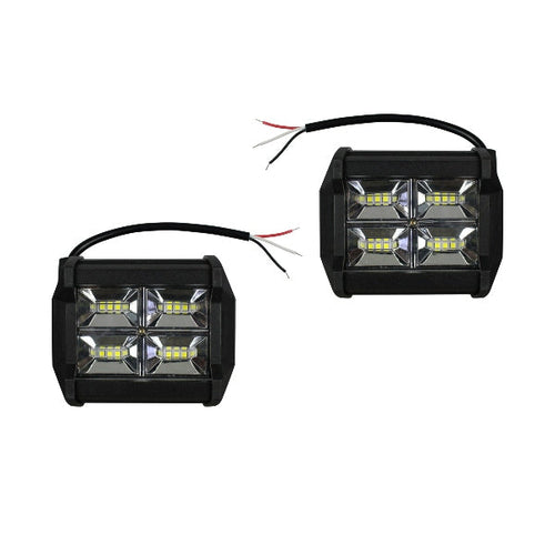 FARO UNIVERSAL RECTANGULAR CHICO 4 DIVISIONES 12 LEDS JUEGO DE 2 PIEZAS    