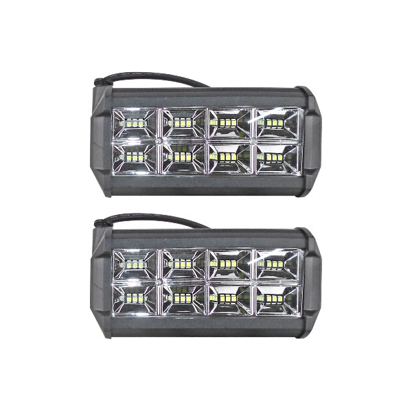 Faro universal barra mediano 8 divisiones 24 LEDS juego de 2 piezas     IMPORTACIÓN