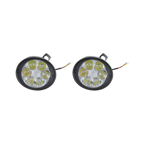 Faro universal ovalado estrobo luz alta y baja 6 LEDS juego de 2 piezas     IMPORTACIÓN