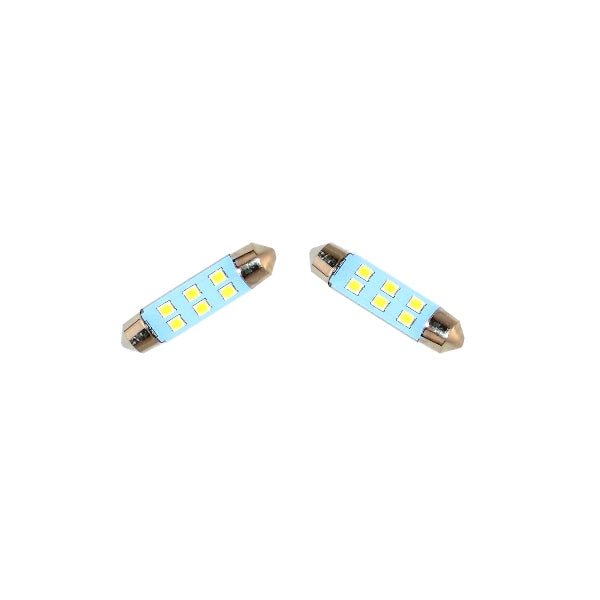 FOCO LUZ INTERIOR HIPER LED MEDIANO BLANCO 6 LEDS JUEGO DE 2 PIEZAS    