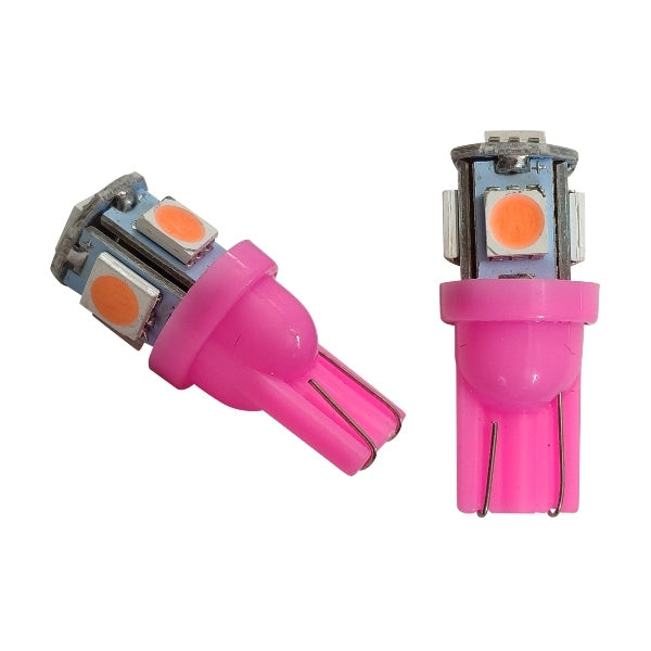 Foco pellisco 5 hiper LEDS  rosa juego de 2 piezas    