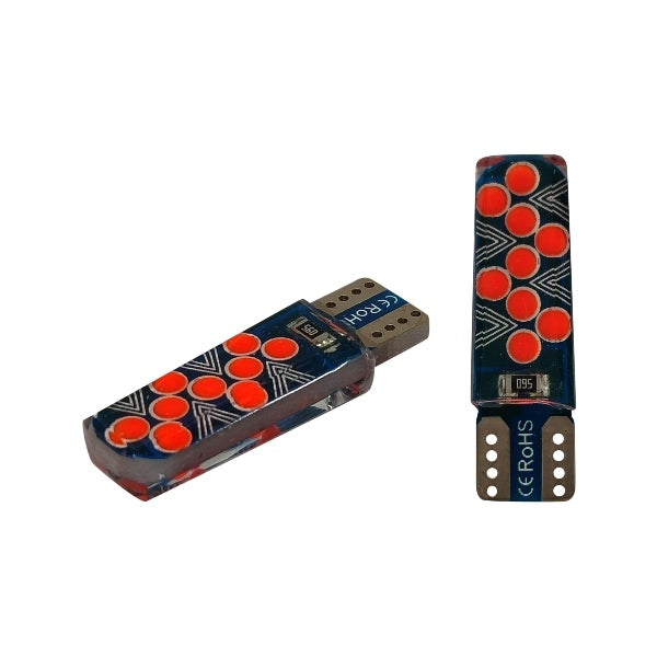 Foco pellisco 18 hiper LEDS gel lunar rojo juego de 2 piezas    