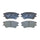 BALATAS DELANTERAS SEMIMETÁLICAS ANCHAS HYUNDAI ATOS 1 L 2002-2004