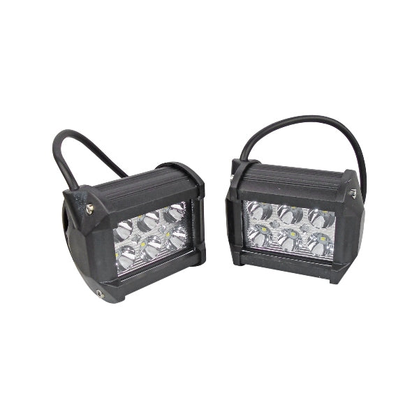 FARO UNIVERSAL RECTANGULAR CHICO ESTROBO 6 LEDS JUEGO DE 2 PIEZAS    